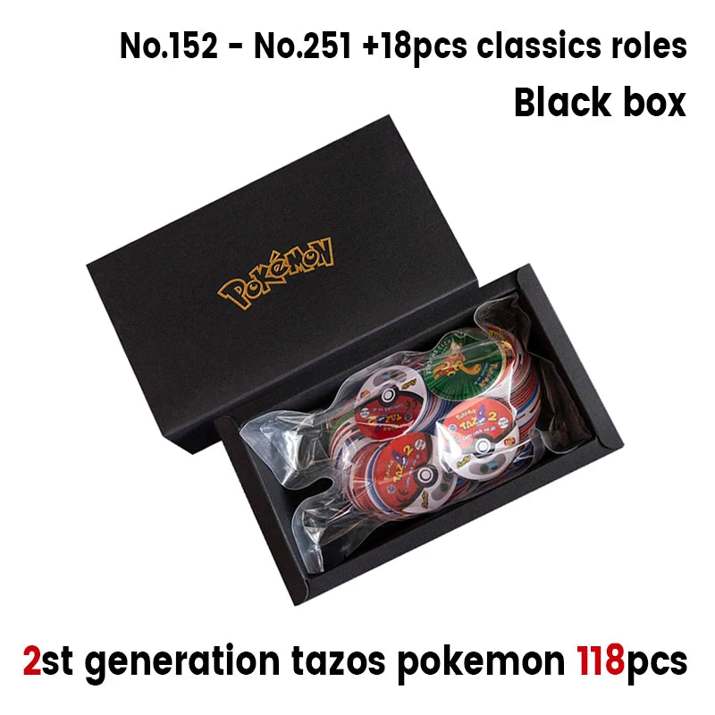 COLECCIÓN TAZOS POKEMON 1RA Y 2DA GENERACIÓN (169 PIEZAS)