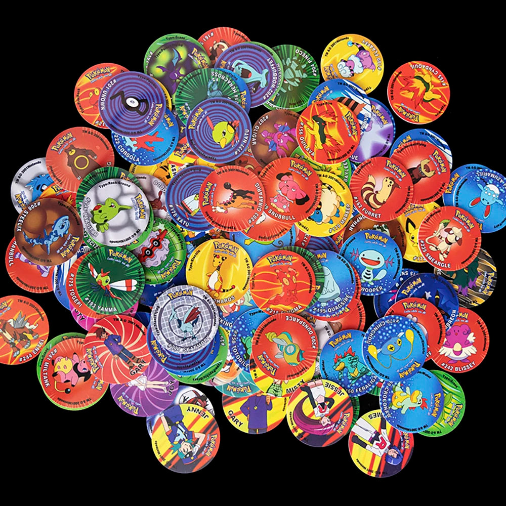 COLECCIÓN TAZOS POKEMON 1RA Y 2DA GENERACIÓN (169 PIEZAS)