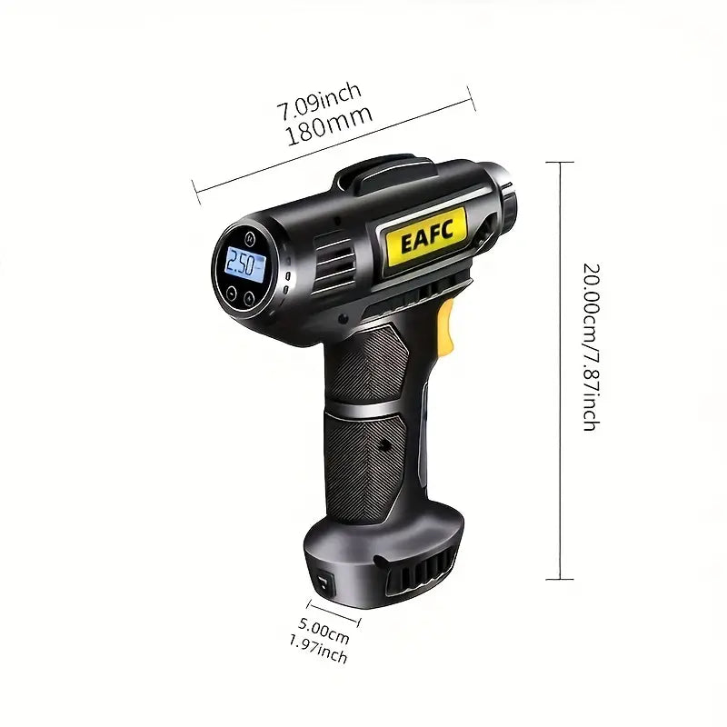 INFLADOR DE NEUMÁTICOS PARA AUTOMÓVIL (USB Y PANTALLA DIGITAL)